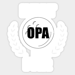 Best Opa By Par Design - Golfing Grandpa Gift - Funny Golfing Design - Golfer Design - Father's Day Gift Sticker